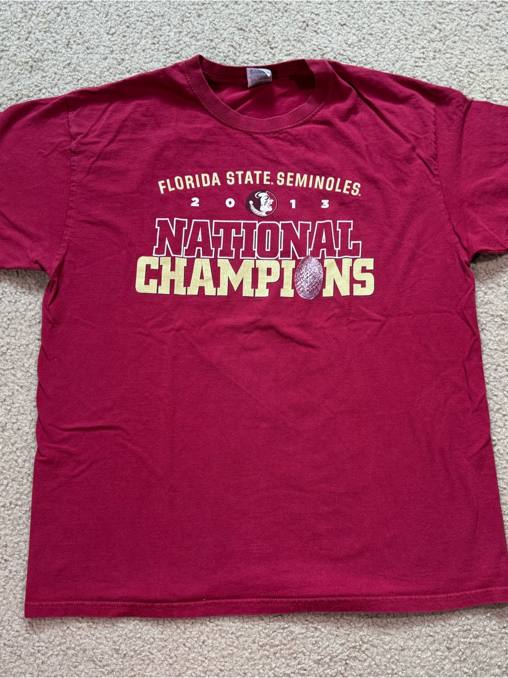 Fruit of the Loom Red Crewneck T-Shirt